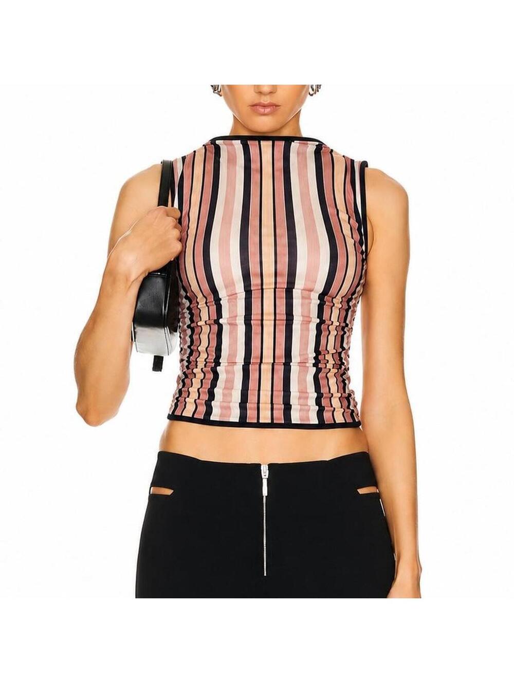 MIAOU Cam Top Micro Mesh Semi Sheer Sz. S NWT $195